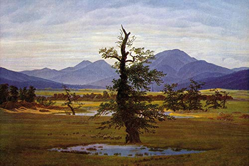 1art1 Caspar David Friedrich XXL Poster Der Einsame Baum, 1822 Plakat | Bild 120x80 cm