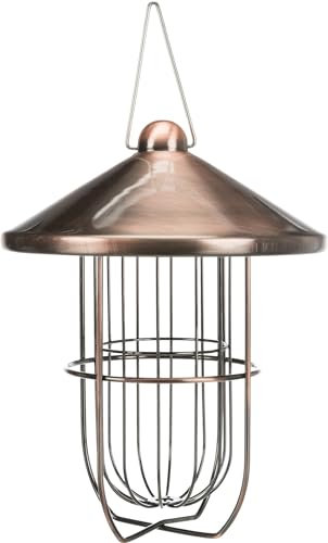 TRIXIE 55655 Meisenknödelhalter/Dach, 3 Knödel, Metall, ø 19 × 24 cm, Kupfer