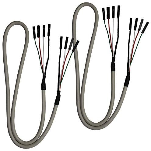 GINTOOYUN Steckplatine Jumper Kabel 2x4P 60CM Buchse auf Buchse Dupont Kabel mit weißer PVC-Schale für Arduino Raspberry Pi DIY Prototyping