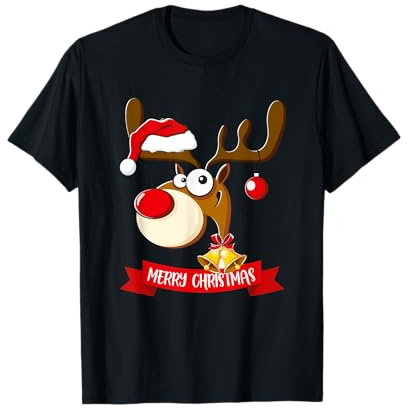 Lustiges Rentier Weihnachtsoutfit Familie Kinder Weihnachts T-Shirt