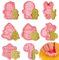 Emporte Pièce Noël, Lot de 8 Noël Emporte-pièces Moule, 3D Moule Biscuit Plastique, Renne, Bonhomme Pain d Epice, Père Noël, Bonhomme de Neige, Sapin de Noël