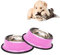 SUOXU 2 Pieces Cat Bowl Stainless Steel Non-Slip and Leak-Proof Cat Food Bowl,Feeding Bowls For Cats， Cat Water Bowl, Multifunctional Pet Food Bowl, Color Food Grade Travel Food Bowl Cat