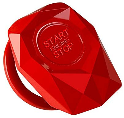 ikasus Couvercle du Bouton Poussoir de Voiture,Couvercle de Bouton de Démarrage,Car Engine Start Stop Button Cover,Couvercle de Commutateur Dallumage Anneau de Protection pour Intérieur de Voiture