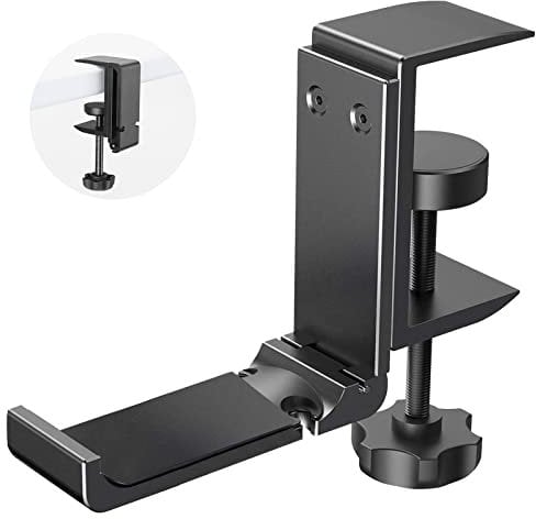tempsnug Aluminum Headphone Stand Hanger Foldable with Cable Organizer Headset Holder, Non-Slip Desk Hook Space Save Universal Headphone Mount