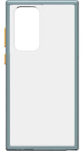 LifeProof SEE Hülle für Samsung Galaxy S22 Ultra, stoßfest, Sturzschutz bis 2 Meter, ultraschlank, schützende transparente Hülle, Nachhaltig hergestellt, Transparent/Grau