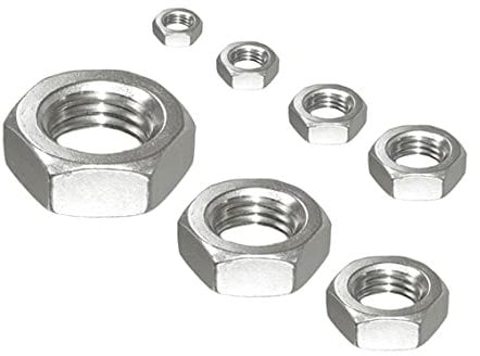 Flachmuttern M3-M30 - DIN 439, Sechskantmuttern flach, Stahl verzinkt (M 16, 10)