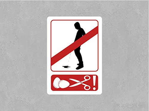 Oedim Señal Prohibido Orinar, 28x40cm, Señaletica en Material Vinilo Adhesivo Monomérico, Duradera y Económica