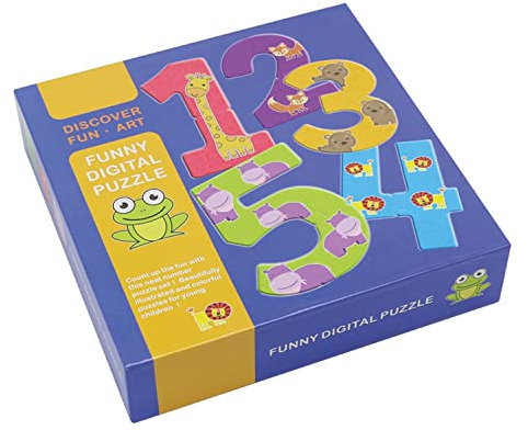 Andreu Toys MZM20210420 Lustige Nummern Puzzles, bunt, único