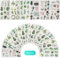 30 Blatt Sticker Hochzeit Gästebuch Blätter Hochzeit Aufkleber Pflanzen Sticker Set Fotoalbum Eukalyptus Blumen Scrapbooking Sticker Deko 2 Stile für Tagebuch Fotoalbum DIY Handwerk Notizbuch Tasse