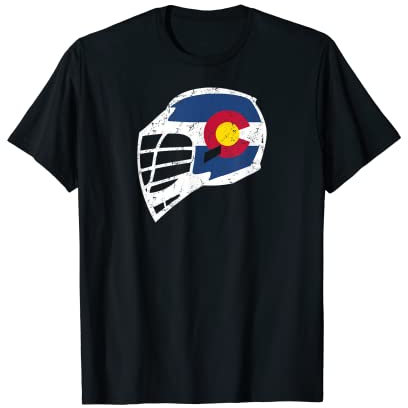 Colorado Lacrosse | Vintage State Flag Lax Helm T-Shirt