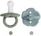 Moonkie Tétines, Sucettes Tout Silicone, Taille 2 (6-18 mois), Tétine naissance, Sucette bebe sans BPA, Super Douce, Sucette 6 Mois et Plus pour Bebe(Lot de 2)