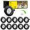 Bojim LED Einbaustrahler 230V Dimmbar Schwarz, LED Spot GU10, Kaltweiß 4000K, 68mm - 80mm 5W, CRI>80Ra, 60° schwenkbar, Deckenspot für Küche, Wohnzimmer, Schlafzimmer, 10er