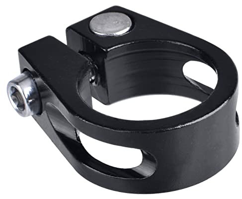 Azarxis Sattelklemme 28,6mm 31,8mm 34,9mm, Fahrrad Schnellspanner Sattelstützenklemme Sattelstütze für Fahrrad (02 Schwarz - ohne Schnellspanner, 25,4mm)