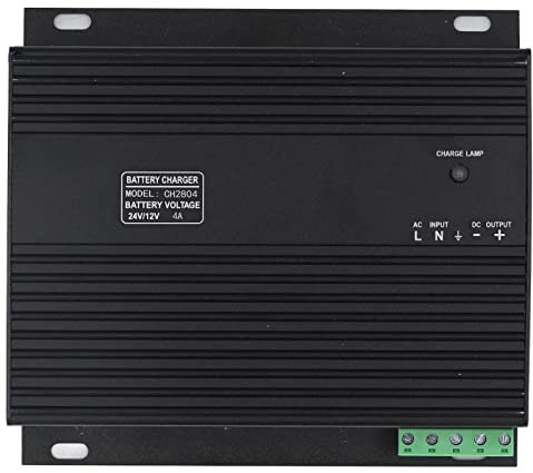 UPQRSG Chargeur de Batterie, Chargeur de Batterie de Voiture de Sécurité, Chargeur de Batterie Universel 12V 24V Automobile, Chargeur de Batterie de Moto, AC 160‑250V(CH2804 4A)