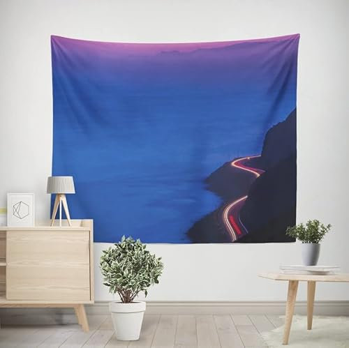 EHOMERY Wandbehang Gross Wandtuch Lang Das Meer Wandbehang XL Wanddekoration Gemälde Wohnzimmer Schlafzimmer Wandbehang Dekoration 150x130cm
