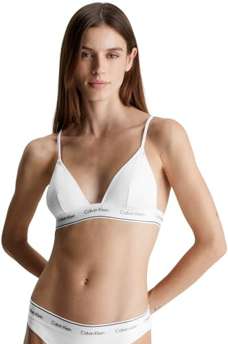 Calvin Klein Damen Triangel Bikini Oberteil ohne Bügel, Weiß (Pvh Classic White), L
