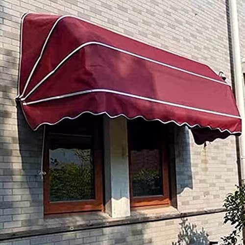 BPILOT Tenda da Sole A Cappottina per Porta E Finestra, Antipioggia Telaio in Alluminio Tela con Tetto Regolabile per Patio Portico Riparo per L'ombra, Multipla Dimensione (Color : Red, Size : 150x6