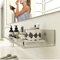MGKolbe® Mensole bagno plexiglass senza foratura/Mensola da muro design/Adesivo organizer accessori casa cucina camper/Porta sapone per doccia/Bagnoschiuma Shampoo Phone (1 Mensola 50 cm)