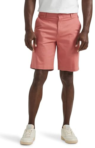 Lee Extreme Motion Flat Front Short Pantaloncini, Rosa di Argilla, W34 Uomo