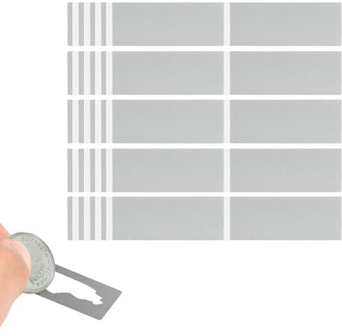 100 Stück Rubbellose Aufkleber Grau, Rubbel Etiketten Rechteck, Scratch Sticker DIY Rubbellos, Rubbel-Aufkleber in Silber, Sammelalben Geschenkkarten Überraschungsgeschenk