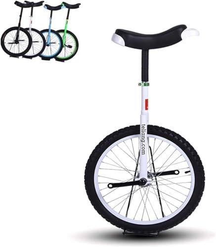 QYMLSH Outdoor-Einrad Kinder-Einrad/12-jähriges Jugend-Einrad mit Rädern, geeignet for Erwachsene/Vater 20-Zoll-Einrad (Color : White16/18/20)
