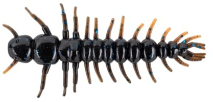 Yum Lures 3 Hellgrammite-MUD Fleck Fishing Plastic Insect Imitation Lure, 8 Per Bag
