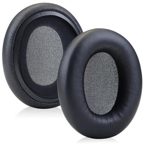 Yaowanguan Replacement Earpads for Skullcandy Crusher ANC 2 Over-Ear Noise Cancelling Wireless Headphones, Black Protein Leather + Memory Foam Ear Cushions/Cups/Covers