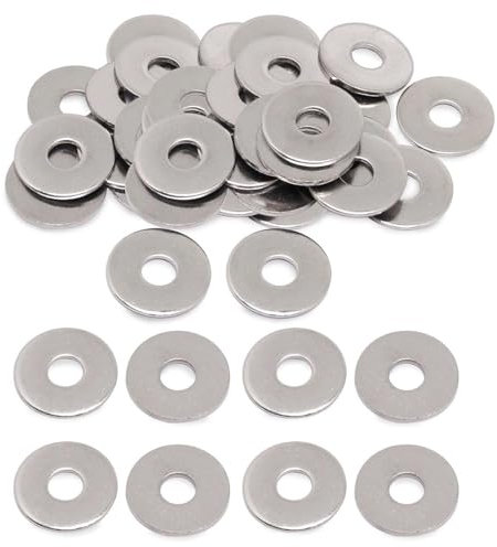 50 piezas Arandelas Metal M6, Arandelas de cuerpo de acero inoxidable, arandela 304 acero inoxidable DIN125,para tornillos y tuercas y varilla roscada