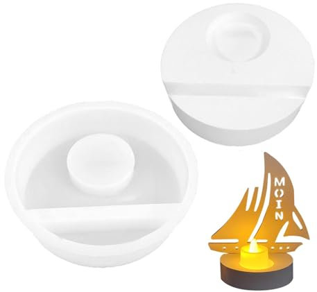 Kerzenhalterform, Kerzenständerformen Silikon - Moin Segel Kerzenständerform | Schreibtisch- -Harzformen, Handwerk, Ornament-Form, „Hallo auf Deutsch“-Epoxidform, Kerzenherstellungszubehör