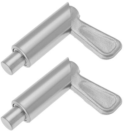VGOL 2pcs Pestillo Seguridad Acero Galvanizado Pestillo Resorte Puerta Soldadura Pestillo Puerta Soporte Solapa Diámetro 12 Mm Perno 13 Mm Carrera Furgoneta Camión Tractor Puerta Remolque
