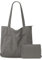 GASSDA Handtasche Damen Groß Shopper Tasche Damen Cord Tasche Tote Bag mit Reißverschluss für Arbeit Einkaufen Fitness Reisen (A-Hellgrau)
