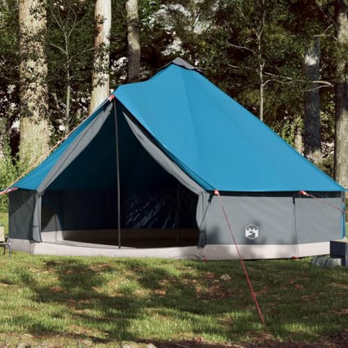 JUDYY Tipi-Familienzelt 12 Personen Blau Wasserdicht, Caming Zelt, Camping Tents, Camping-Zelt - 94592