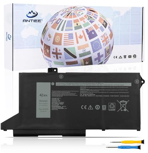 ANTIEE 42Wh WY9DX Laptop Batteria Compatibile Con Dell Latitude 14 5420 15 5520 Precision 3560 Mobile Workstation P137G P104F P104F001 P137G001 P104F002 RJ40G M3KCN 75X16 WK3F1 05R42 1K2CF 11.4V