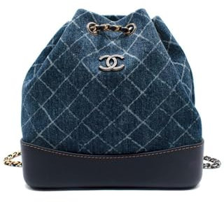Chanel Secondhand Blauer Jeans Gabriele Rucksack