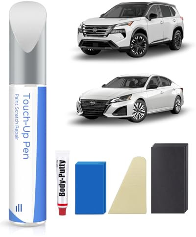 PARTS4EV QAB Pearl White Tricoat Lackstift für Nissan Kit– Exakte Übereinstimmung für Chips und Kratzer