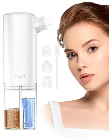 ANLAN Aspirateur Point Noir Extracteur Point Noir Visage Anti Point Noir Nez Tire Comedon Point Noir Aspirateur Comedon avec 3 Sondes et 3 Modes Rechargeable pour Blackheads Boutons Graisse