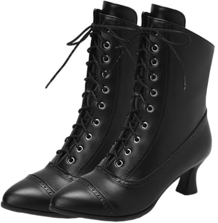 ticticlily Stivali Cowboy Donna Invernali Morbidi Stivaletti Comode Eleganti Ankle Boots C Nero 36 EU