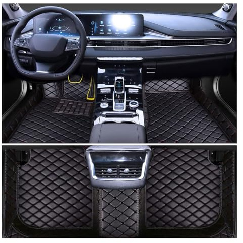 vmwia Auto FußMatten Für Mercedes-Benz GLC SUV (X253) Glc200 250 300 300e 350e 300de 2015-2023,Wasserfest Antirutsch Fussmatten Massanfertigung Innenausstattung Vorne Und Hinten ZubehöR.,A/Black