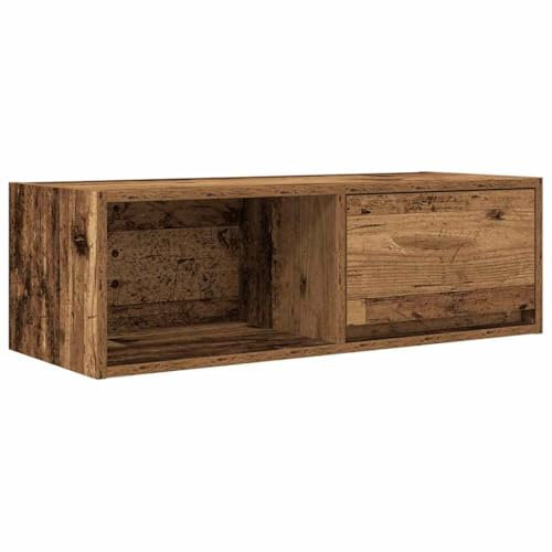 vidaXL Meuble TV Vieux Bois 80x31x25,5 cm Bois d'ingénierie, Banc TV, Meuble HiFi, Centre de Divertissement, Buffet TV, Meuble multimédia, Console TV