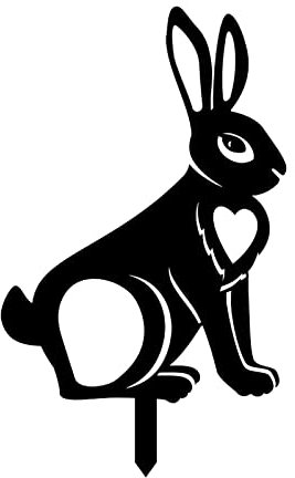 Gartenstecker Osterdeko für Draußen, Gartendeko Osterhase aus Acryl, Osterhasen Blumenstecker Osterdeko Kaninchen-Figur Gartenschilder Baumstecker Ostern Dekostecker Wetterfest Frühlingsdeko (B)