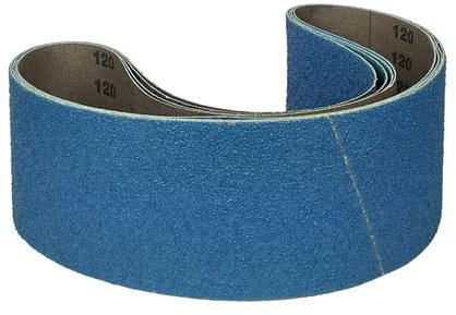Bande Abrasive 100 x 915 mm spéciale métaux - Lot de 4 bandes, grains assortis (1x P40, P60, P80, P120)
