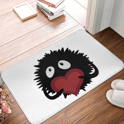 OOAHJEID Fußmatte Badteppich Teppich Soot Studio Ghibli rutschfeste Bodenmatte Saugfähige Matte Teppich