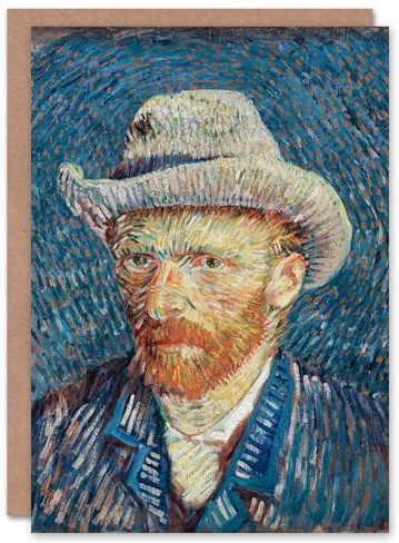 Artery8 Vincent van Gogh Art Card Self Portrait with Grey Felt Hat