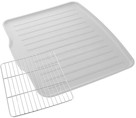 LIFKOME Escurridor de Platos Inoxidable con Tablero de Drenaje para Cocina Estante Multifuncional para Almacenamiento de Platos y Condimentos Diseño Moderno y Elegante Organizador de