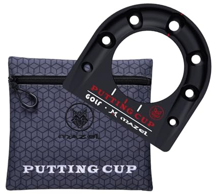 MAZEL Golf-Putting-Becher aus Aluminiumlegierung für Herren, alle Richtungen, Putting-Übungen, Training, Golf-Putter-Tasse, drinnen und draußen