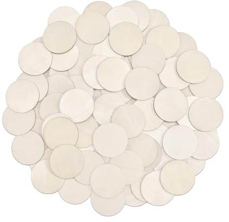 150 x Runde Naturholzscheiben, 4cm Runde Holzscheiben zum Basteln | Unbehandelte Holzkreise, Blanko Holz Log Scheiben für DIY Hochzeit Scrapbooking Malen Dekoration Handwerksprojekte