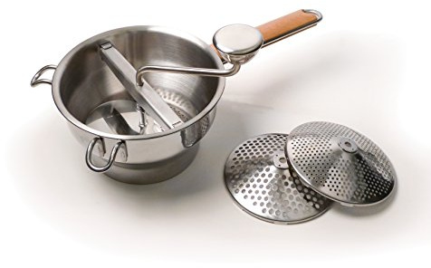 RSVP International Endurance Kitchen Tool Collection Stainless Steel Food Mill, 7.75 Diameter