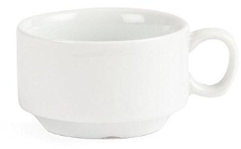 Olympia White Ware Stacking Espresso Cups 85Ml 3Oz Coffee Milk Jugs 12pc