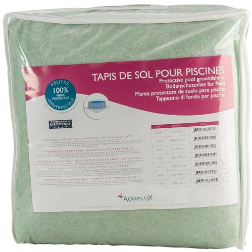 Tapis De Sol Piscine Hors Sol - 550×510cm – 110g/m - Feutrine Piscine - Protection Liner - EDG