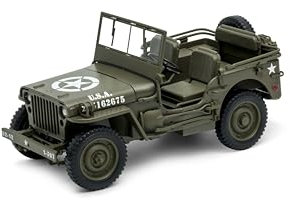 Welly - 18036 - Véhicule Miniature - Modèle À L'échelle - Jeep Willys Us Army - Echelle 1/18